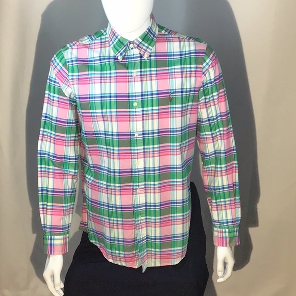 Ralph Lauren woven cotton long sleeve button down shirt (Classic Medium) - Picture 1 of 9